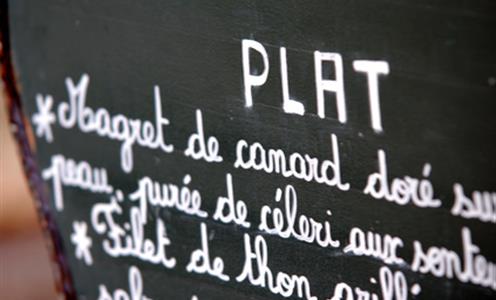 La carte du restaurant à Quinéville - Normandie - Hôtel de la Plage